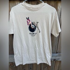 Playboy Tokyo Anime Bunny T-shirt Tan Size Medium